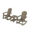 WestinTrends 3-Piece Outdoor Patio Adirondack Rocking Chair with Side Table Set - 3 of 3