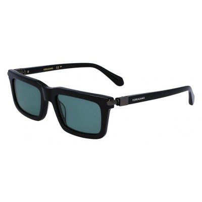 Salvatore Ferragamo SF 2015S 001 Mens Rectangular Sunglasses Black 53mm