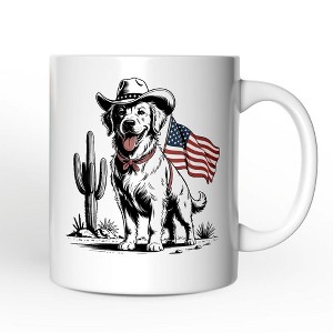 American Cowboy Dog Mug, Western 4th of July Gift| OrnamentallyYou - 1 of 4