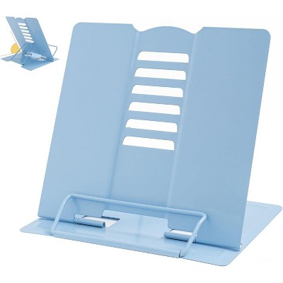 Metal Book Stand Adjustable Book Holder for Reading, Sturdy & Durable for Cookbooks, Textbooks, Magazines on Counter