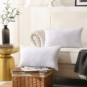 Marcielo 2 Pack Throw Pillow Cover Embroidery Euro Sham Covers - 1 of 4