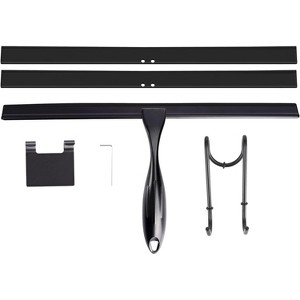 14 Inch Shower Squeegee for Glass Doors, Window, and Car Windshield, Includes S Hook and Sticky Hook for Storage - 1 of 4