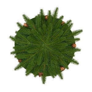 Saro Lifestyle Rustic Pinecone Placemat (Set of 4), 15", Green - 1 of 4