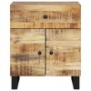 vidaXL Bedside Cabinet Natural wood and black - 3 of 4
