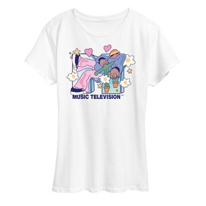 Women's - MTV - Funky Flower Dude Short Sleeve Graphic T-Shirt - 1 of 4