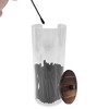 Unique Bargains U-Shaped Cup Cylindrical Cover Acrylic Cotton Swab Holders Bathroom Transparent Dark Brown 1Pc - 3 of 4