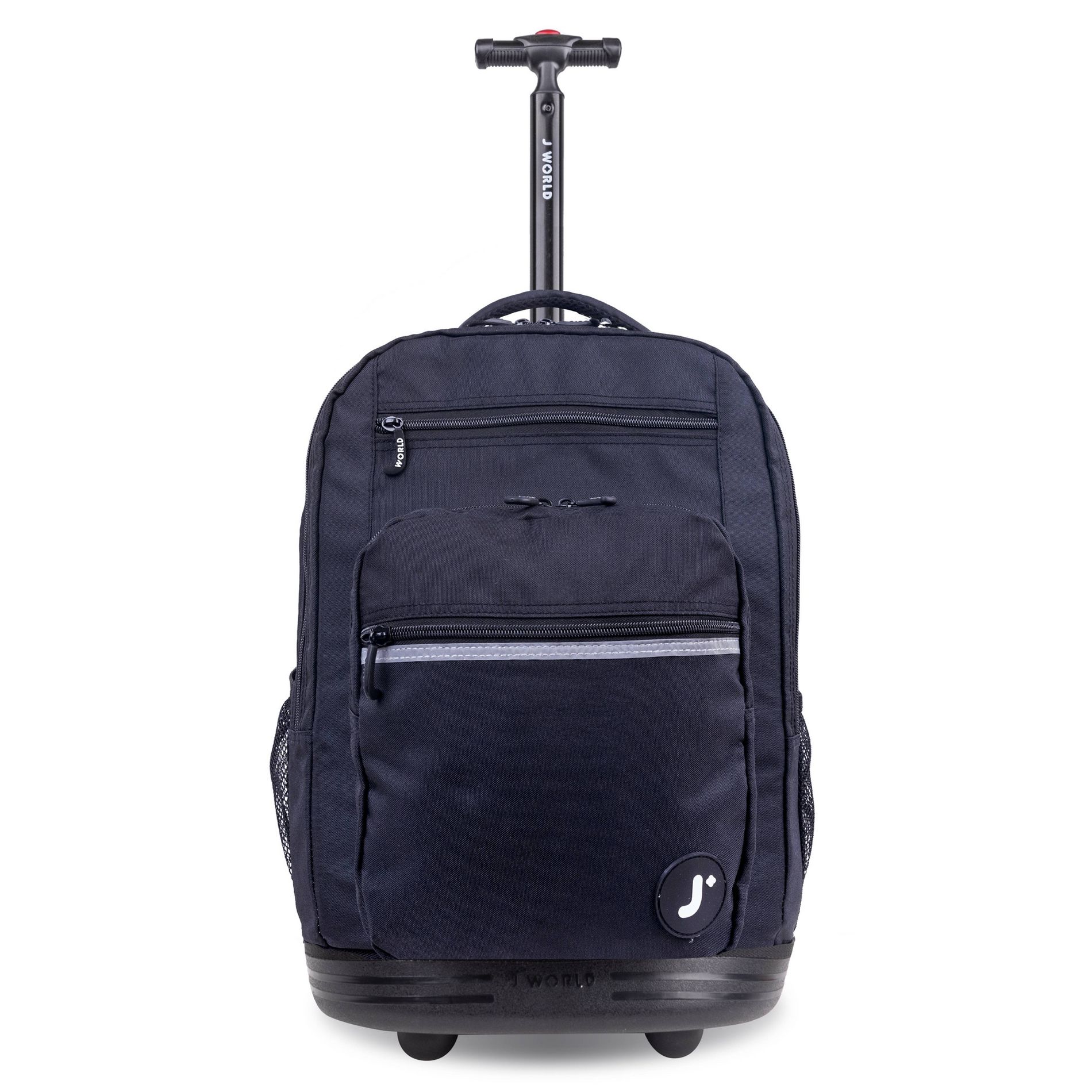 J World Sundance Rolling 20" Backpack with Laptop Sleeve - Black