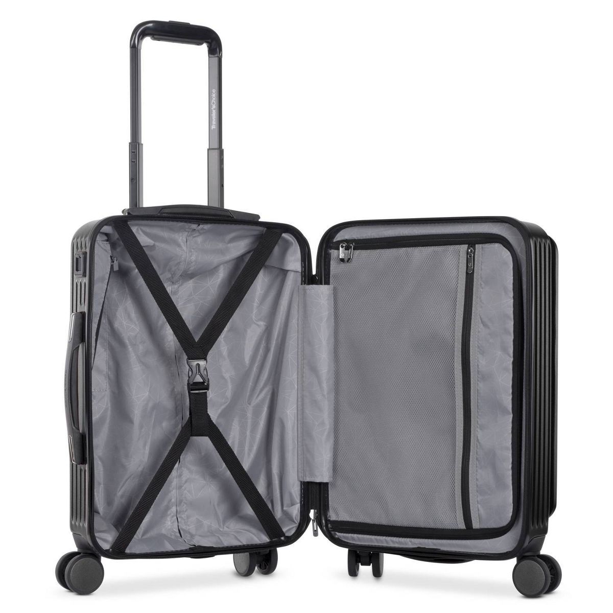 Traveler's Choice Mykel 22" Front Pocket Polycarbonate Hardside Spinner Carry On Suitcase - thumbnail 5