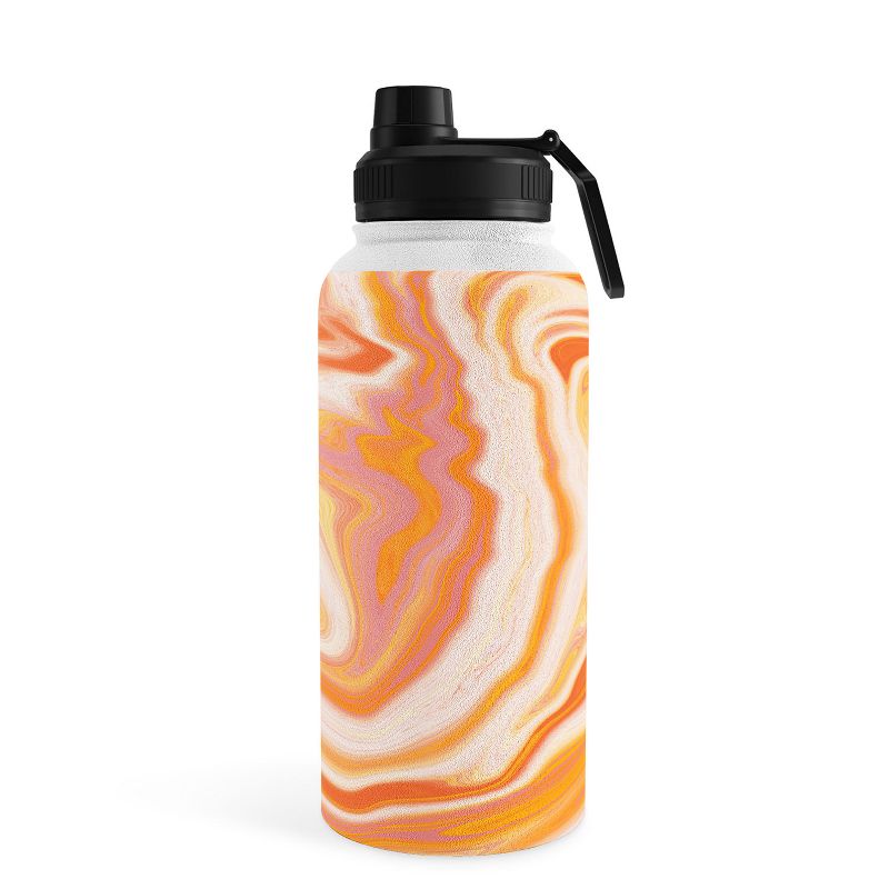 Sunshinecanteen Orange Marble Water Bottle - Society6, 1 of 5