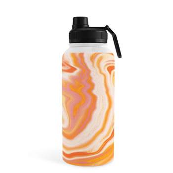 Sunshinecanteen Orange Marble Water Bottle - Society6
