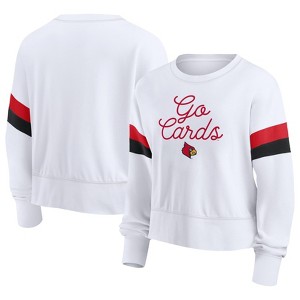 NCAA Louisville Cardinals Women's White Terry Crew Neck Sweatshirt - 1 of 3
