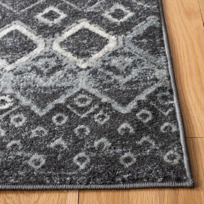 Amsterdam Dark Grey and Light Grey Geometric Area Rug