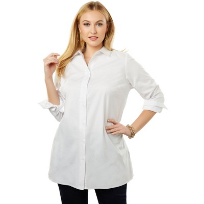 Jessica London Women's Plus Size Stretch Poplin Tunic