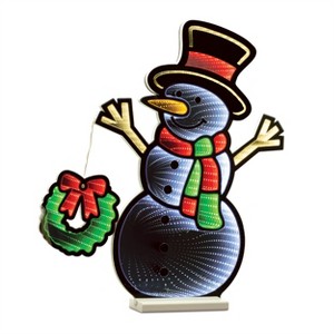 Snowman and Wreath Ekkolight 23.5"H - 1 of 3