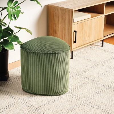 Triangular Upholstered Corduroy Ottoman – Room Essentials