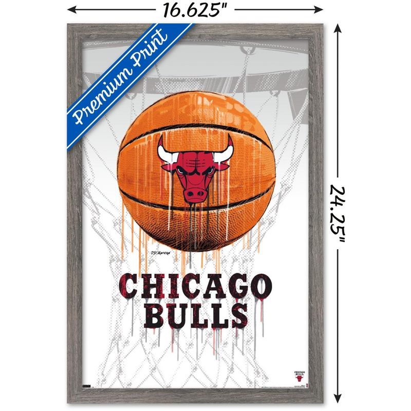 Trends International NBA Chicago Bulls - Drip Basketball 21 Framed Wall Poster Prints, 3 of 7