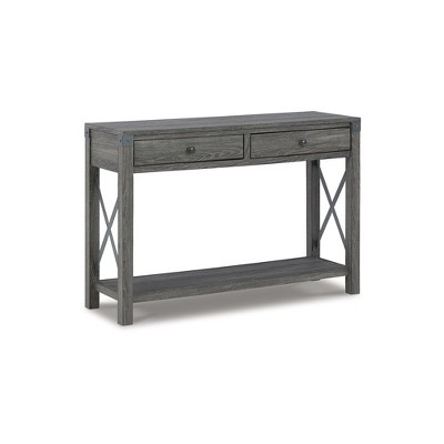 Signature Design by Ashley Casual Freedan Sofa/Console Table, Grayish Brown