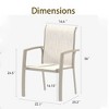 Grungis Metal Outdoor Chairs Set of 2,Patio Dining Chairs  for Dining Room,Backyard - 3 of 4