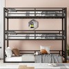 KWPZQEB Triple Bunk Bed with Safety Guardrails & Ladder, Metal Triple Bunk Bed with Noise-reduced Design, No Box Spring Need, Easy Assembly - 2 of 4