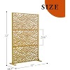 Metal Privacy Screen for Outdoor & Indoor Use, Free Standing Privacy Screen for Patio Garden Pool, Decorative Fence Panel - 2 of 4