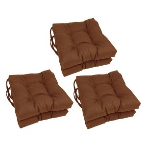 Blazing Needles, 16-inch Spun Polyester Solid Outdoor Square Tufted Chair Cushions (Set of 6) - 1 of 1