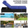 WhizMax Elegant Wicker Sun Lounger Outdoor Chaise Lounge Set of 2 with Adjustable Backrests For Sunbathing - 3 of 4