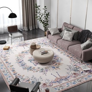 LOVEVOOK Butterfly Rug for Living Room, Modern Indoor Large Area Rug for Bedroom Dining Room Home Decor, Non Slip Rugs Machine Washable - 1 of 4