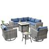 XIZZI Premium Outdoor Swivel Chair Sofa Set in 7 Colors, Modular Patio Seating with Swivel Chairs, Add-Ons Like Coffee Table and Fire Pit - 3 of 4