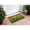 HomeRoots 18" X 30" Beige and Green Coir Trees Welcome Outdoor Door Mat - 2 of 4