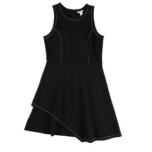 bar III Womens CONTRAST-STITCH LAYERED-HEM Shirt Dress - 1 of 2