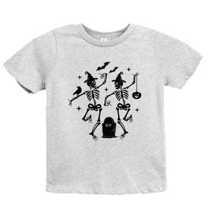 Two Skeletons Dancing Grave - Youth Short Sleeve Graphic T-Shirt and Toddler Short Sleeve Graphic T-Shirt - 1 of 3