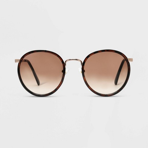 Women's round store tortoise shell sunglasses