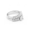 Carla Wedding Ring Set for Women Sterling Silver CZ Engagement Ring Band Ginger Lyne Collection (9) - 3 of 4