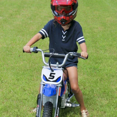 user image by Awesome, Razor 24V MX350 Dirt Rocket Electric Powered Ride-On Bike - Blue