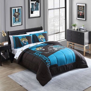 NFL Jacksonville Jaguars Status Bed In A Bag Sheet Set - Queen - 1 of 1