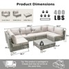 Maggift Patio Seating Sets, Outdoor Seating Set for Relaxation and Style,Create the Perfect Backyard Oasis, Gray, 109.1"*54.5"*25.4" - 4 of 4
