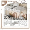Metal Bunk Bed Twin Over Twin, with Arched Guardrail and Safety Ladder, Safety Ladder, Space-Saving Design, No Box Spring Needed - 2 of 4