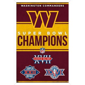 Trends International NFL Washington Commanders - Champions 23 Framed Wall Poster Prints - 1 of 4