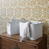 Set of 3 Baskets White Metal & Reed by Foreside Home & Garden - 2 of 4