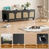 GlasFlength Decorative Storage Cabinet, Modern Shelved Cabinet for Living and Dining Rooms, Ideal for Pet Friendly Spaces, Black, 57.9"*19.7"*19.7" - 4 of 4