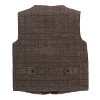 Gioberti Boy's 3pc Tweed Vest with Matching Cap and Bow Tie - 2 of 4