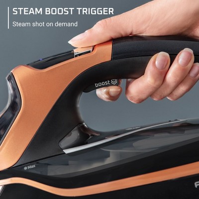 Rowenta Black and Bronze Stainless Steel Soleplate Steam Iron