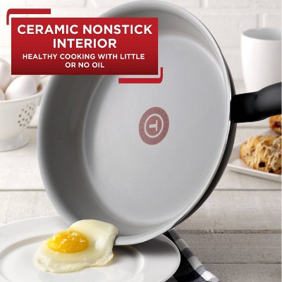T-fal 14-Piece Black Aluminum Nonstick Cookware Set