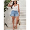 Plus Size Eyelet Cami Top V-Neck Spaghetti Strap Crop Top Casual & Beach Summer Top - 4 of 4