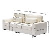 NicBex 79.5 Inch Modern 2-Seater Sofa with 2 Throw Pillows for Living Room,Apartment,Bedroom - 3 of 4