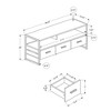 48" Industrial-Inspired TV Stand with 3 Drawers and Open Storage for Living Room - 4 of 4