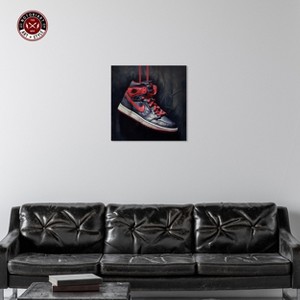 Notoriart Black and Red Hanging Sneaker Wall Art Unframed - 1 of 4