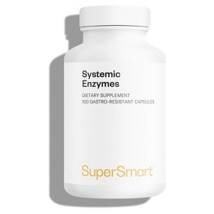 SuperSmart Systemic Enzymes - Proteolytic Enzymes Complex with Bromelain, Protease, Lipase, Pancreatin | Non-GMO & Gluten Free - 100 DR Capsules - 1 of 4