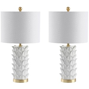Nico Table Lamp (Set of 2) - 25 Inch Height - TBL4116 - White/Gold - Safavieh - 1 of 4