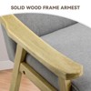 COMHOMA Mid-Century Accent Chair, Modern Upholstered Living Room Chairs with Solid Wood Armrest - 4 of 4